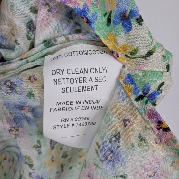 Shoshanna Kira Floral Top 100% Cotton Blouse - Picture 9 of 9